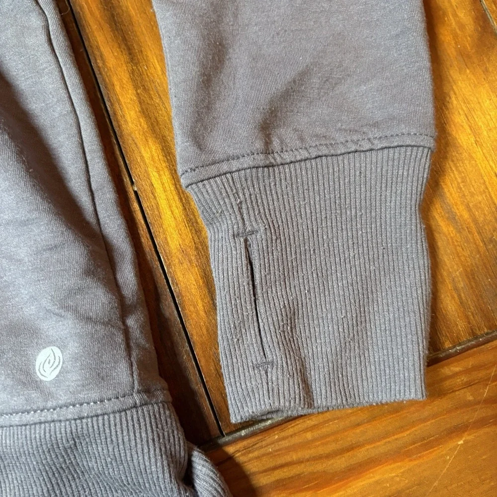 Apana Gray Blue Open Workout Shrug Sweater Cardigan Athleisure Sz S A3089
